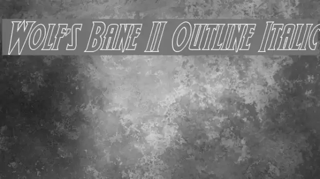 Wolf's Bane II Outline Italic  examples