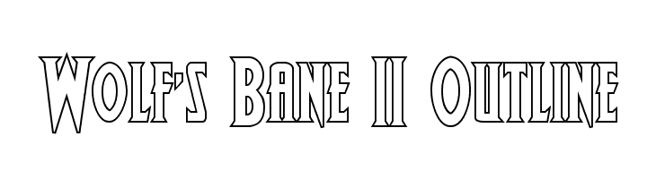 Wolf's Bane II Outline Schriftart