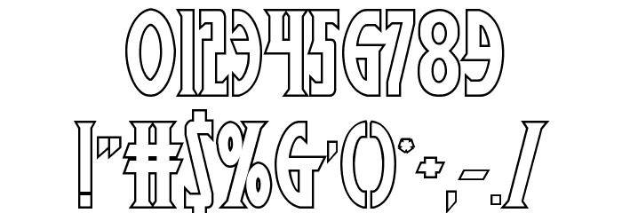 Wolf's Bane II Outline Schriftart Anderer Schreiben