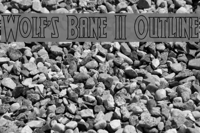 Wolf's Bane II Outline Font examples