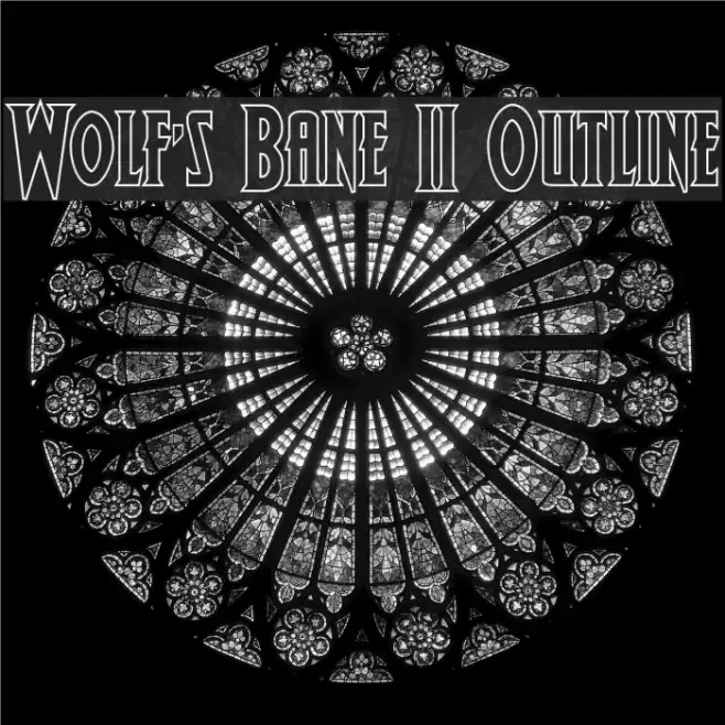 Wolf's Bane II Outline Font examples
