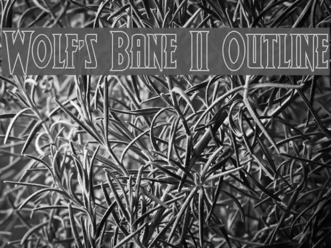 Wolf's Bane II Outline Font examples