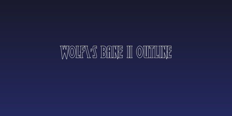 Wolf's Bane II Outline Social Header