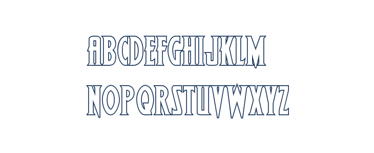 Wolf's Bane II Outline Lowercase