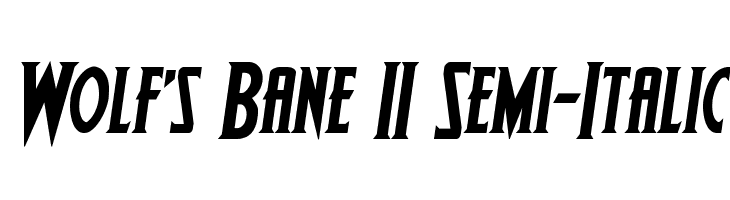 Wolf's Bane II Semi-Italic Font