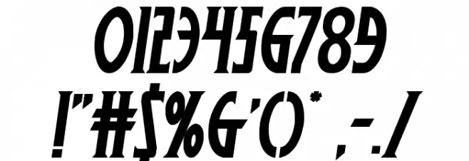 Wolf's Bane II Semi-Italic Font OTHER CHARS