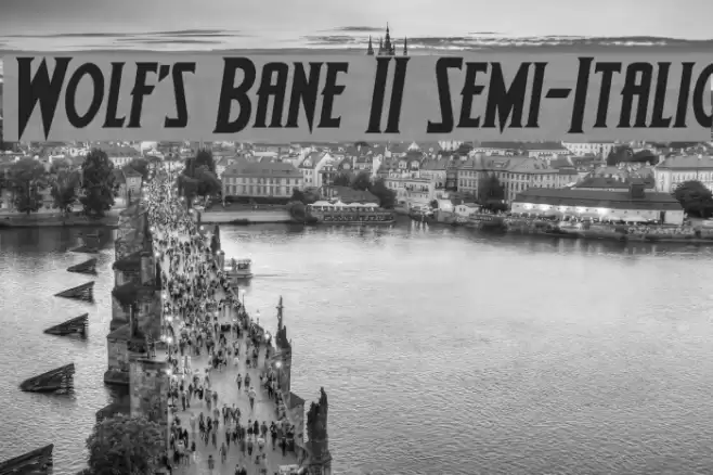 Wolf's Bane II Semi-Italic Font examples