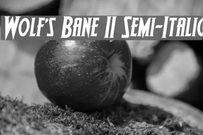 Wolf's Bane II Semi-Italic Font examples