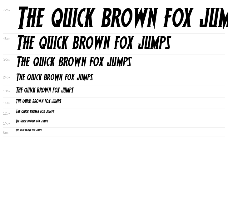 Wolf's Bane II Semi-Italic Waterfall