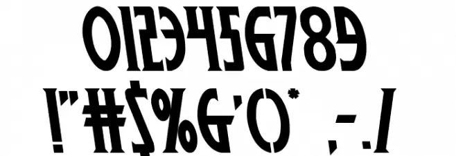 Wolf's Bane II Semi-Leftalic Font OTHER CHARS