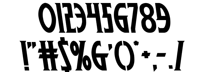 Wolf's Bane II Semi-Leftalic Font OTHER CHARS