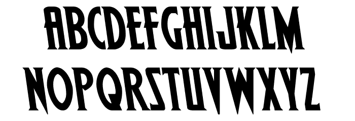 Wolf's Bane II Semi-Leftalic Font LOWERCASE