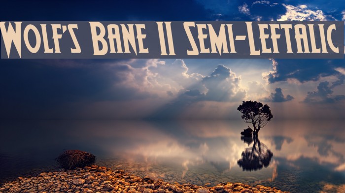 Wolf's Bane II Semi-Leftalic Font examples