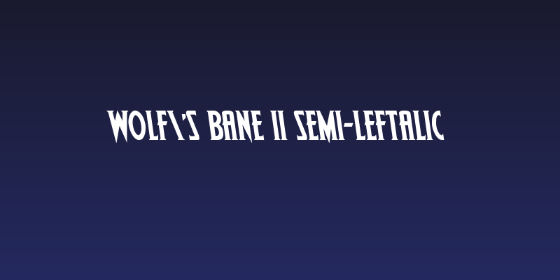 Wolf's Bane II Semi-Leftalic Social Header