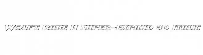 Wolf's Bane II Super-Expand 3D Italic  Fuentes Gratis Descargar