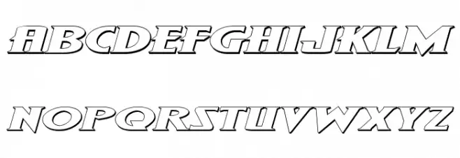 Wolf's Bane II Super-Expand 3D Italic フォント 大文字