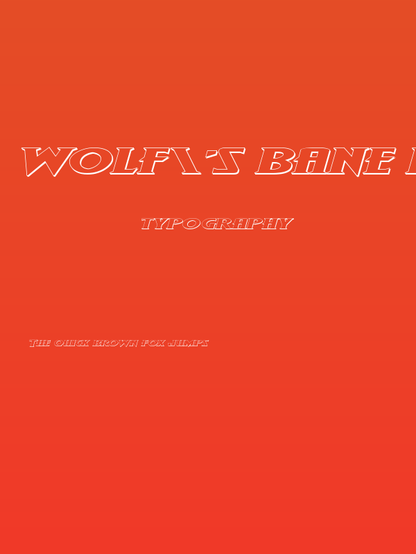 Wolf's Bane II Super-Expand 3D Italic Poster
