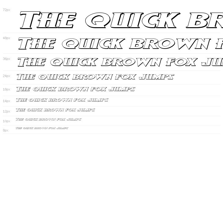 Wolf's Bane II Super-Expand 3D Italic Waterfall