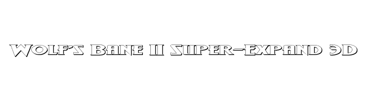 Wolf's Bane II Super-Expand 3D Font