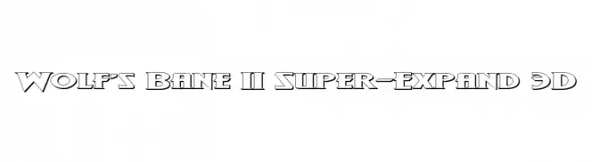Wolf's Bane II Super-Expand 3D  नि: शुल्क फ़ॉन्ट्स डाउनलोड