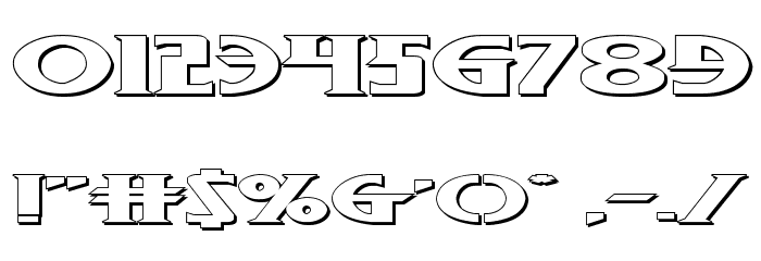 Wolf's Bane II Super-Expand 3D Font OTHER CHARS