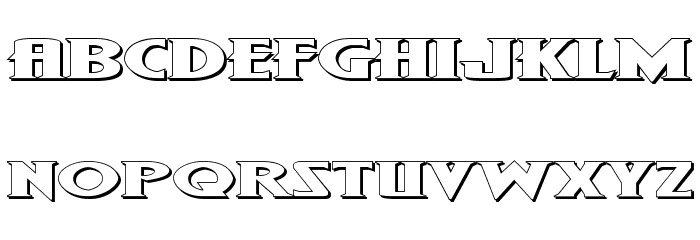 Wolf's Bane II Super-Expand 3D Font LOWERCASE