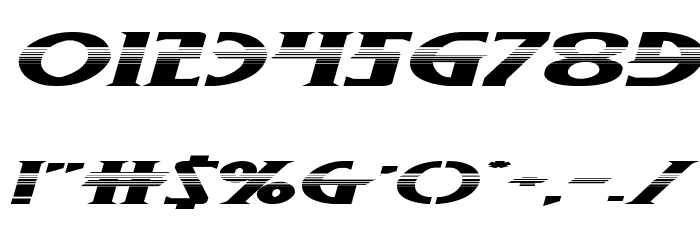 Wolf's Bane II Super-Expand Halftone Italic Font OTHER CHARS