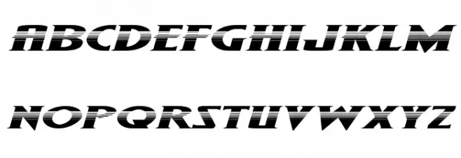 Wolf's Bane II Super-Expand Halftone Italic 字体 小写