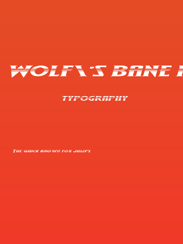 Wolf's Bane II Super-Expand Halftone Italic Poster