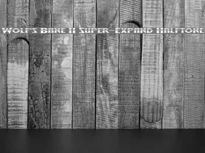 Wolf's Bane II Super-Expand Halftone Font examples