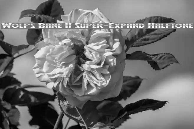 Wolf's Bane II Super-Expand Halftone Font examples