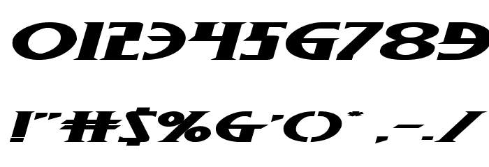 Wolf's Bane II Super-Expand Italic Font OTHER CHARS