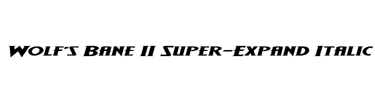 Wolf's Bane II Super-Expand Italic  Скачать бесплатные шрифты