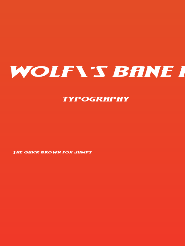 Wolf's Bane II Super-Expand Italic Poster