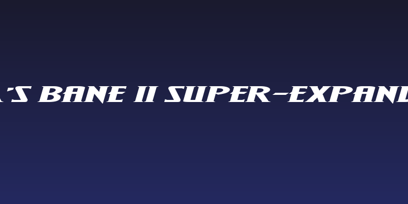 Wolf's Bane II Super-Expand Italic Social Header