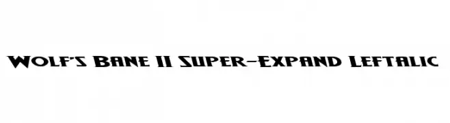 Wolf's Bane II Super-Expand Leftalic  नि: शुल्क फ़ॉन्ट्स डाउनलोड