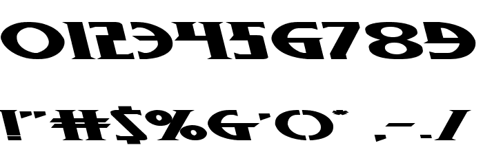Wolf's Bane II Super-Expand Leftalic Font OTHER CHARS