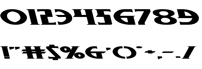 Wolf's Bane II Super-Expand Leftalic Font OTHER CHARS