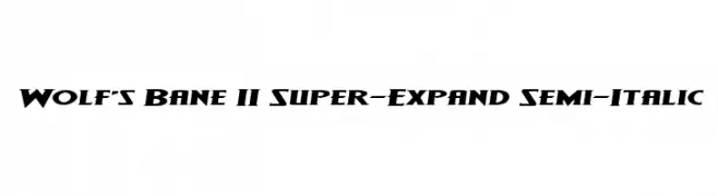 Wolf's Bane II Super-Expand Semi-Italic  Скачать бесплатные шрифты