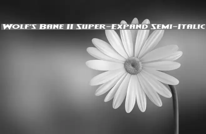 Wolf's Bane II Super-Expand Semi-Italic Font examples