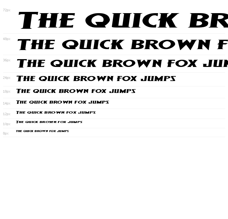 Wolf's Bane II Super-Expand Semi-Italic Waterfall