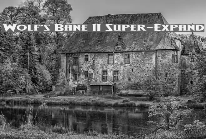 Wolf's Bane II Super-Expand Font examples
