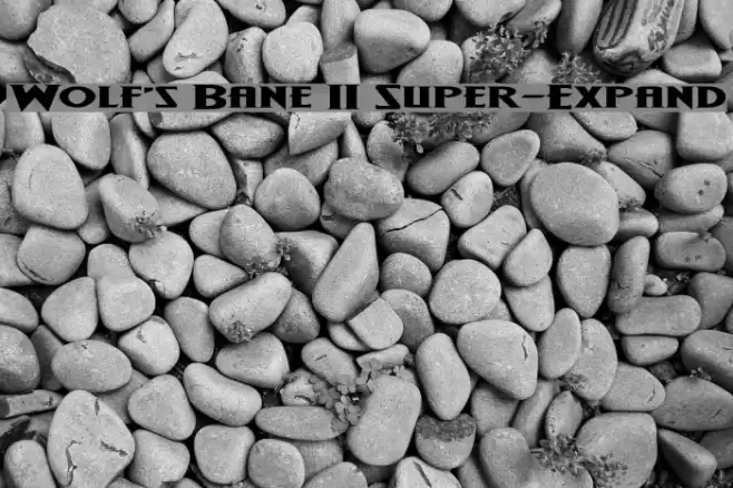 Wolf's Bane II Super-Expand Font examples