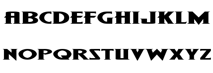 Wolf's Bane II Super-Expand Font LOWERCASE