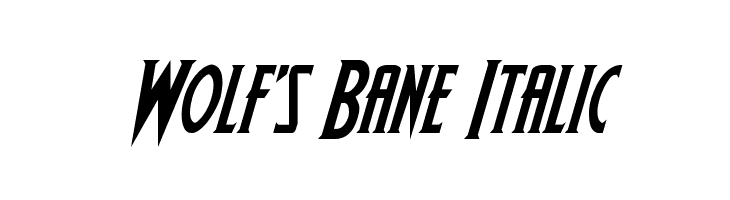 Wolf's Bane Italic Font