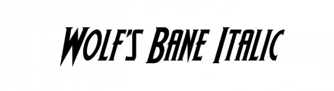 Wolf's Bane Italic  Descarca Fonturi Gratis