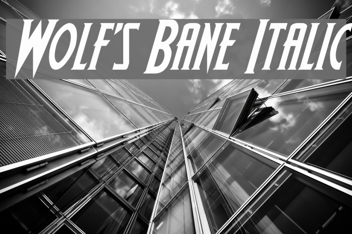 Wolf's Bane Italic Font examples