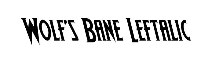 Wolf's Bane Leftalic  Frei Schriftart Herunterladen