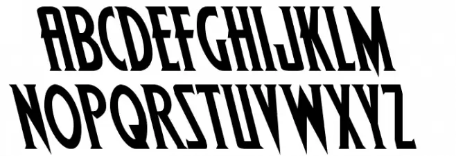 Wolf's Bane Leftalic Шрифта ВЕРХНИЙ