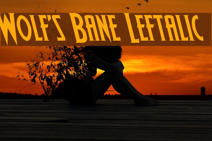 Wolf's Bane Leftalic Font examples